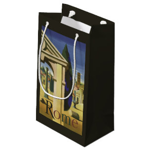 Sacola Para Presentes Pequena As bolsas do presente das viagens vintage de Roma