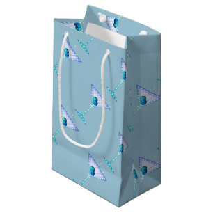 SACOLA PARA PRESENTES PEQUENA AS BOLSAS DO PRESENTE, DESIGN AZUL DE MARTINI