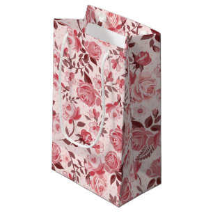 Sacola Para Presentes Pequena As bolsas do presente do rosa do rosa