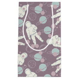 Sacola Para Presentes Pequena Astronautas no teste padrão do espaço