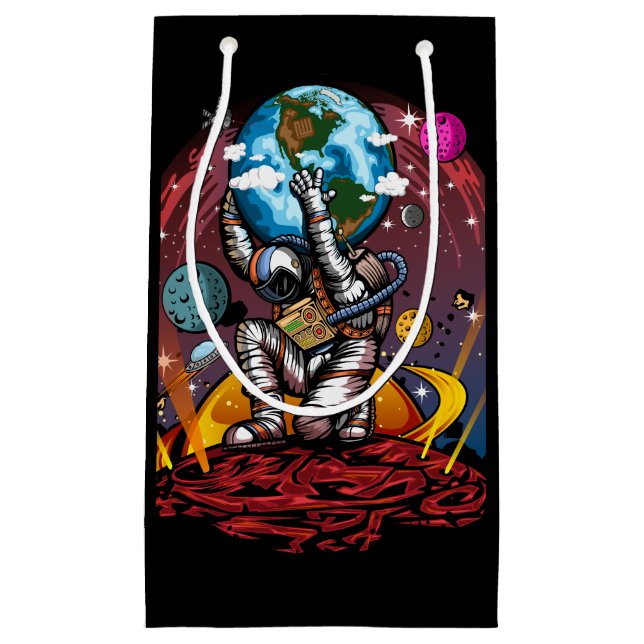Sacola Para Presentes Pequena Atlas Space Man (Frente)