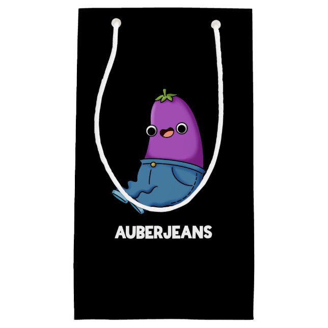 Sacola Para Presentes Pequena Auberjeans Funny EggPlant Dark BG (Frente)