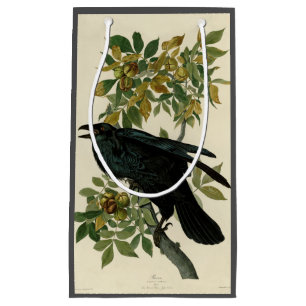 Sacola Para Presentes Pequena Audubon Raven Bird Classic Trabalho de arte