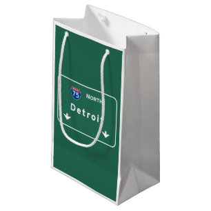 Sacola Para Presentes Pequena Autoestrada da estrada nacional de Detroit