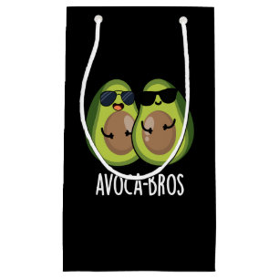 Sacola Para Presentes Pequena Avoca-bros Funny Avocado Pun Dark BG