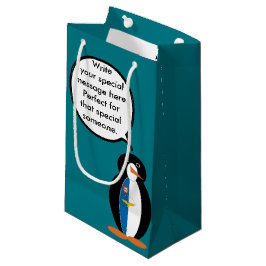 Sacola Para Presentes Pequena Azorean Talking Ms Penguin Personalizada