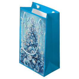 Sacola Para Presentes Pequena Azul-árvore de Natal Impressionante e Impressionan