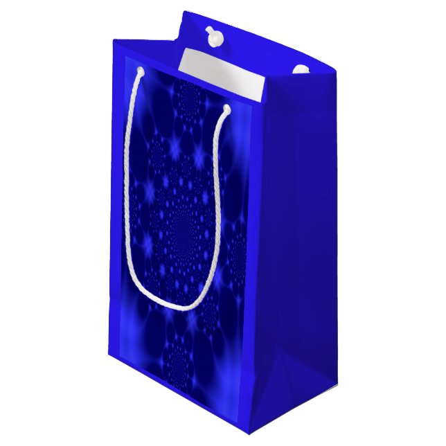 Sacola Para Presentes Pequena Azul azuis (Frente inclinada)