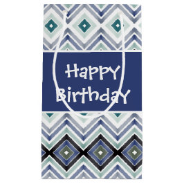 Sacola Para Presentes Pequena Azul Feliz Aniversário Pequeno Saco