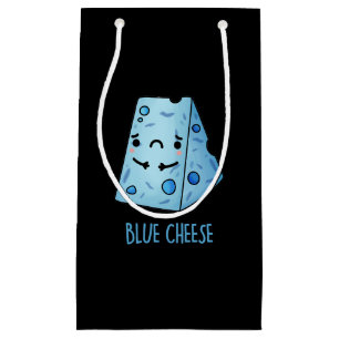 Sacola Para Presentes Pequena Azul Queijo Engraçado Triste Arma Escuro BG