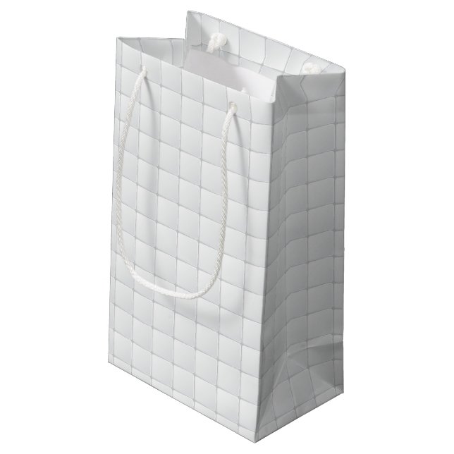 Sacola Para Presentes Pequena Azulejo branco (Verso inclinado)