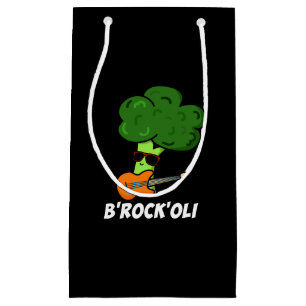 Sacola Para Presentes Pequena B-Rock-Oli Funny Rocker Broccoli Pun Dark BG