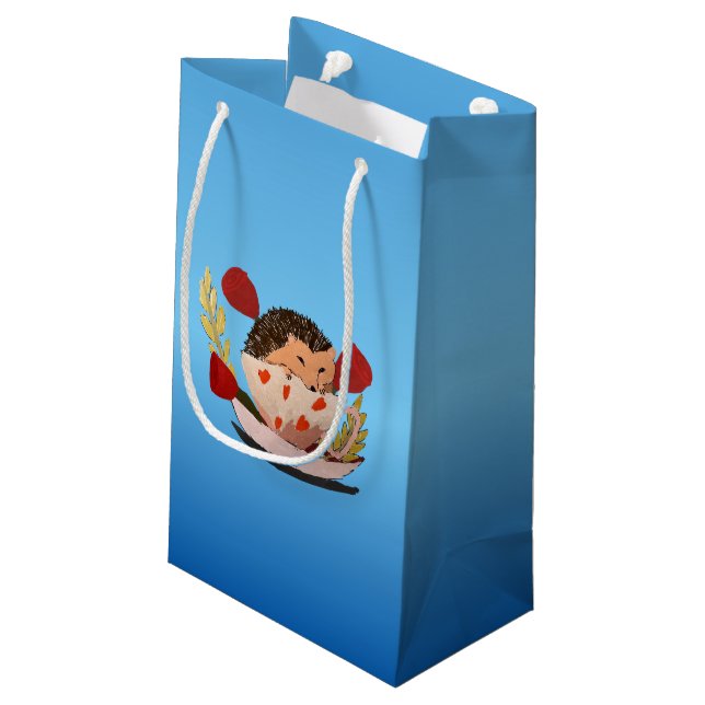 Sacola Para Presentes Pequena Baby Hedgehog (Verso inclinado)