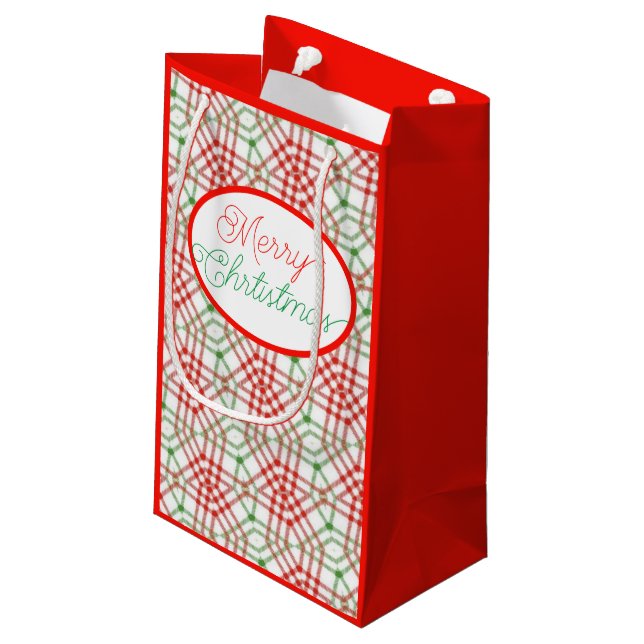 Sacola Para Presentes Pequena Bag Clássica de Presente de Natal (Verso inclinado)