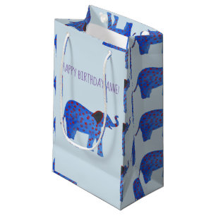 Sacola Para Presentes Pequena Bag de presentes personalizada de desenho de elefa