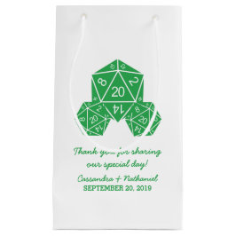Sacola Para Presentes Pequena Bag Dice Casado Verde D20