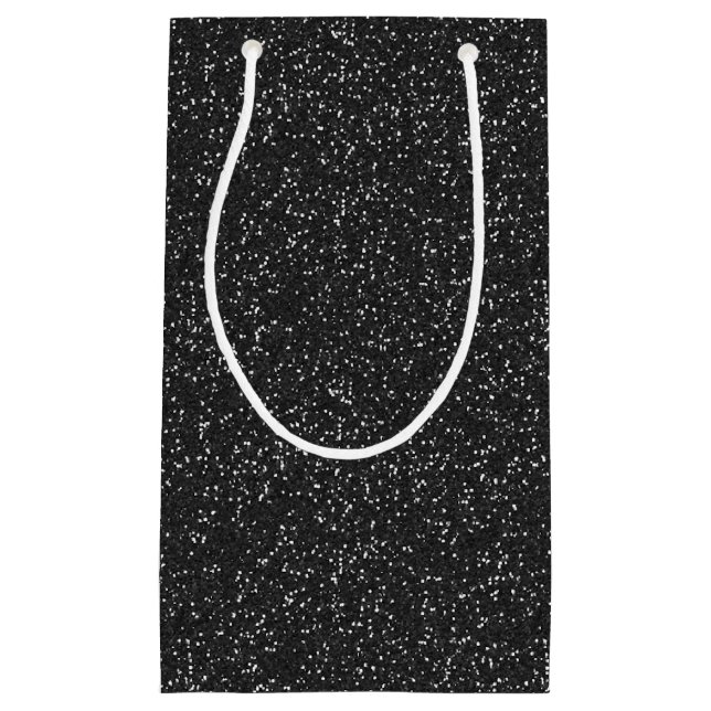 Sacola Para Presentes Pequena Bag Glitter Glitter Preto (Frente)