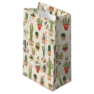 Sacola Para Presentes Pequena Bag Personalizada Do Gift Cactus Pota - Pequeno, B