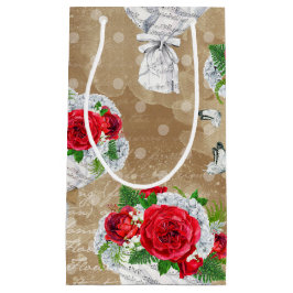 Sacola Para Presentes Pequena Bag Rustic Rosa Gift