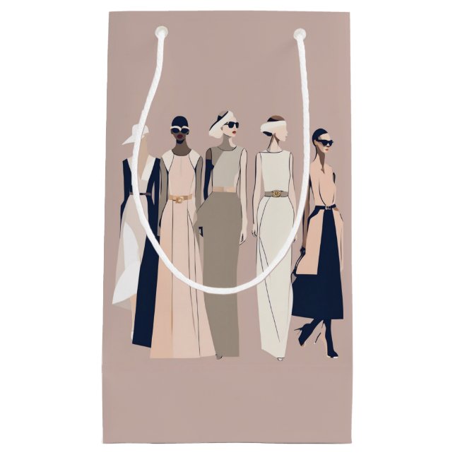 Sacola Para Presentes Pequena Bag Swag de Ilustração Contemporânea (Frente)