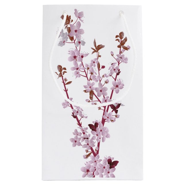 Sacola Para Presentes Pequena Bagas de presentes de cereja (Verso)