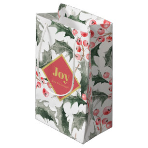 Sacola Para Presentes Pequena Bagas de presentes de Natal personalizadas Holly B