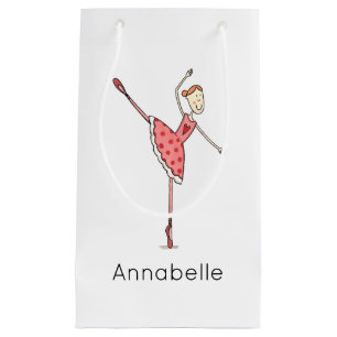 Sacola Para Presentes Pequena Bailarina Personalizada Dançarina de Ballet