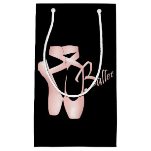 Sacola Para Presentes Pequena Balé Ballerina Calçados Pontas Rosa Sml Gift Bag