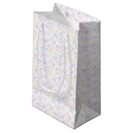 Sacola Para Presentes Pequena Balões - Contorno Pastel Fundo Branco