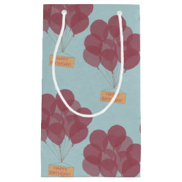 Sacola Para Presentes Pequena Balões de aniversário felizes