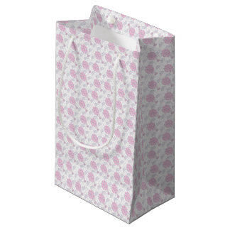 Sacola Para Presentes Pequena Balões de ar quente em arte de berçário rosa