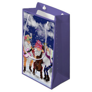 Sacola Para Presentes Pequena Banda de Natal - Música Feliz - Festa -