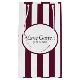 Sacola Para Presentes Pequena Bandas de Maroon Clássicas Personalizadas