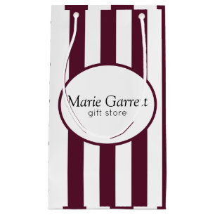 Sacola Para Presentes Pequena Bandas de Maroon Clássicas Personalizadas