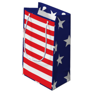 Sacola Para Presentes Pequena Bandeira Americana Tema Presente Saco Vermelho Bra