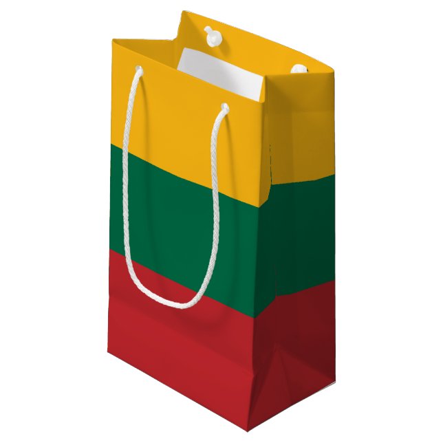 Sacola Para Presentes Pequena Bandeira da Lituânia (Frente inclinada)