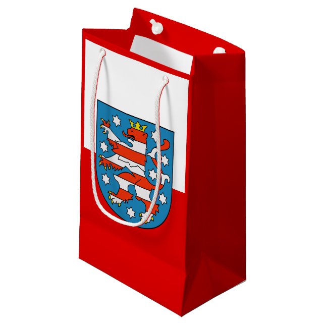 Sacola Para Presentes Pequena Bandeira da Turíngia Small Gift Bag (Frente inclinada)