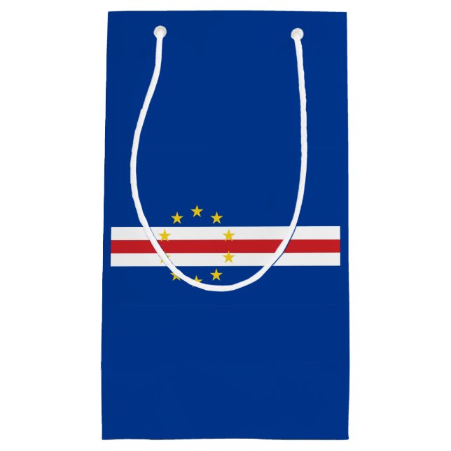 Sacola Para Presentes Pequena Bandeira de Cabo Verde (Frente)
