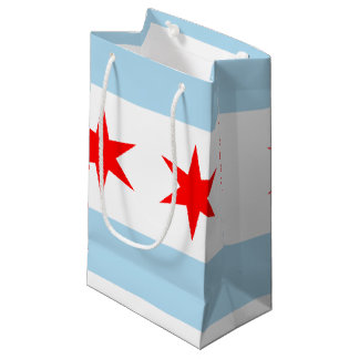 Sacola Para Presentes Pequena Bandeira de Chicago