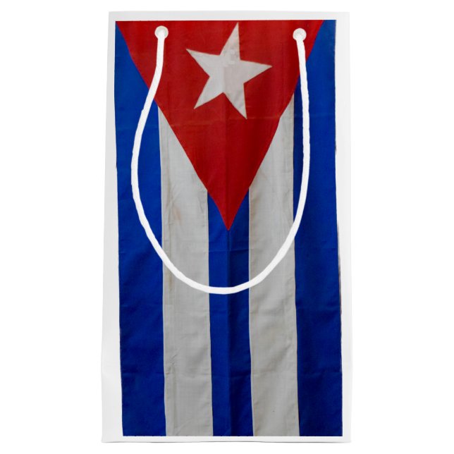 Sacola Para Presentes Pequena Bandeira de país de Cuba (Frente)