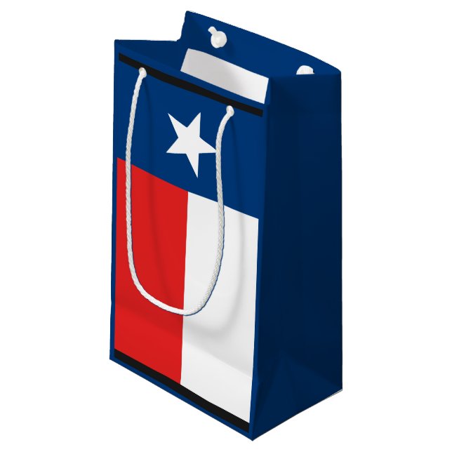 Sacola Para Presentes Pequena Bandeira de Texas (Frente inclinada)