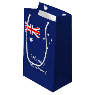Sacola Para Presentes Pequena Bandeira do aniversário de Austrália