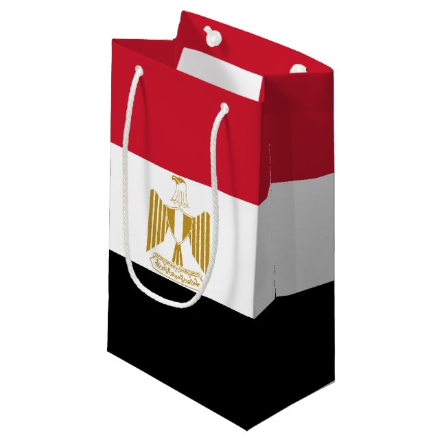 Sacola Para Presentes Pequena Bandeira do Egito (Frente inclinada)