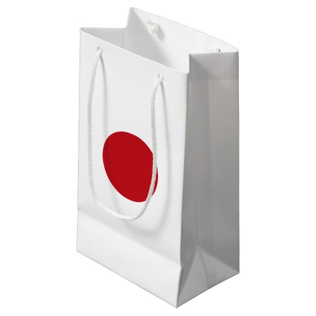 Sacola Para Presentes Pequena Bandeira do Japão (Frente inclinada)