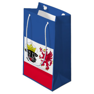 Sacola Para Presentes Pequena Bandeira do Meclemburgo-Pomerânia Ocidental Pequen