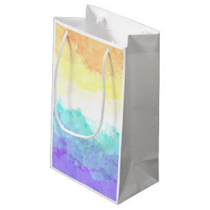 Sacola Para Presentes Pequena Bandeira do Orgulho Genderfaun Abstrata Boho Redem