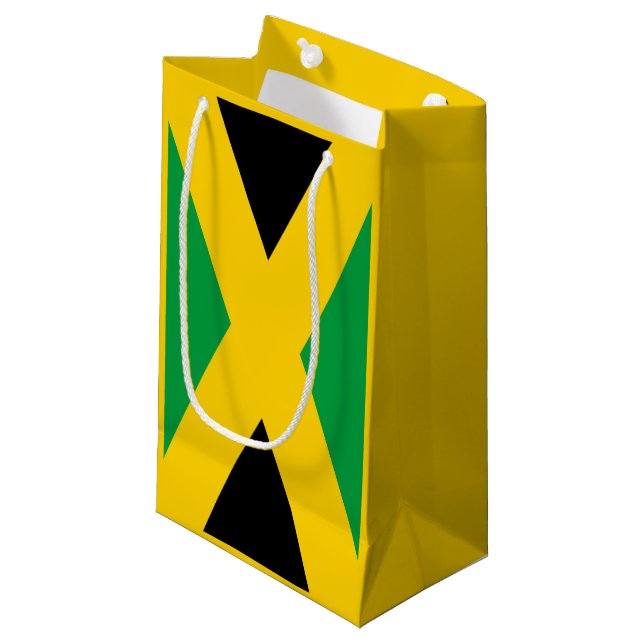Sacola Para Presentes Pequena bandeira jamaicana (Frente inclinada)