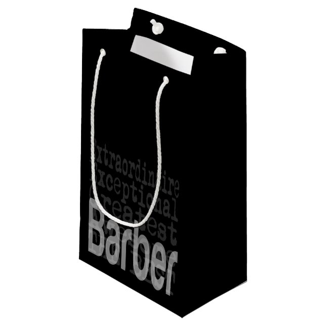 Sacola Para Presentes Pequena Barber Extraordinaire (Frente inclinada)
