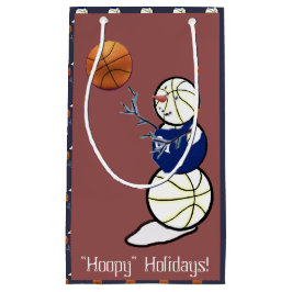 Sacola Para Presentes Pequena Basball Snowman Natal