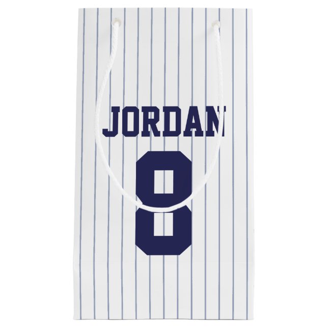 Sacola Para Presentes Pequena Baseball Jersey - Festa de aniversário do tema des (Frente)